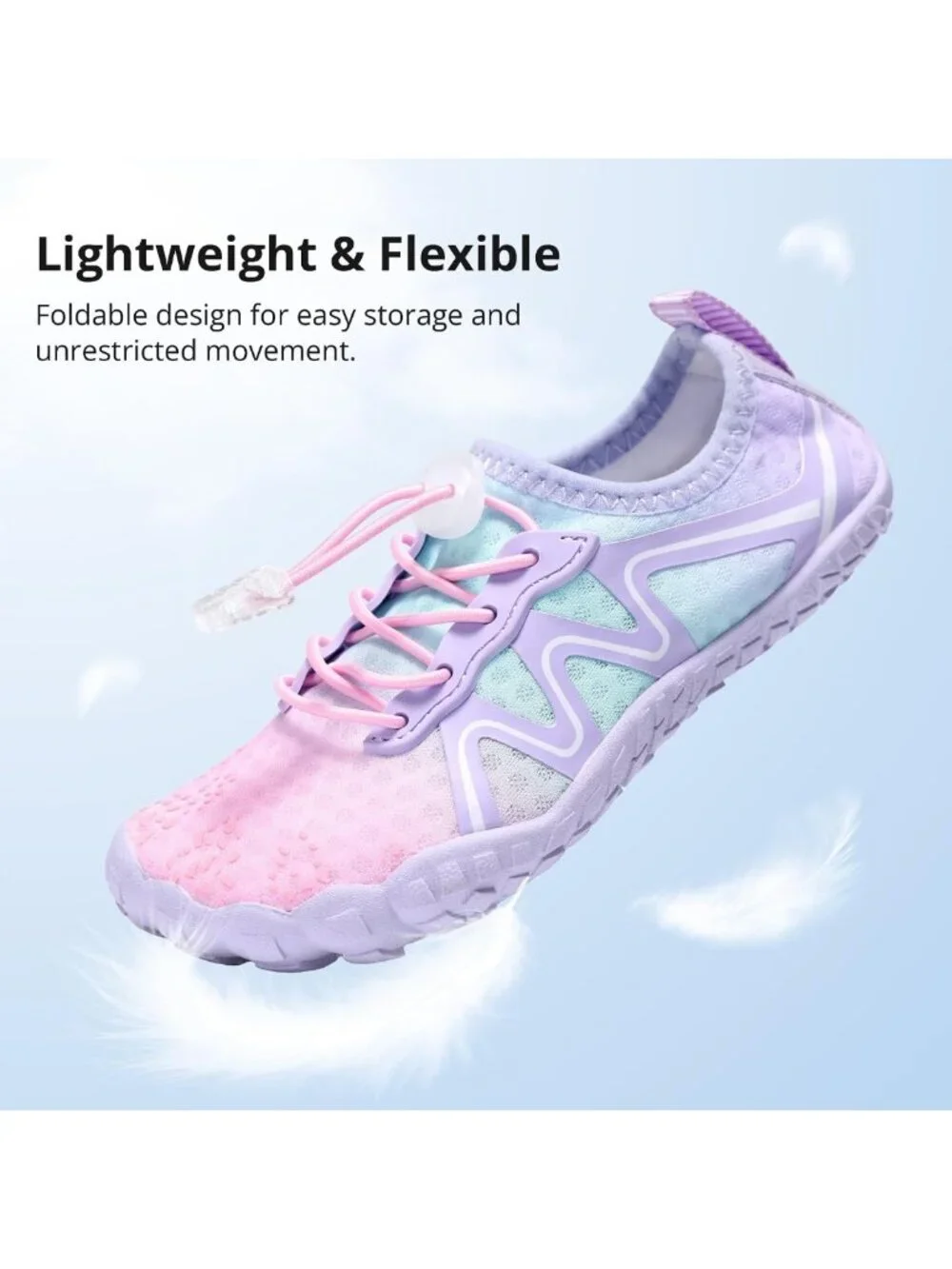 Quick-Dry Kids Water Shoes | Barefoot Design with Drawstring Closure for Active